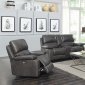 Ravena Power Motion Sofa 603211P Charcoal Leatherette by Coaster