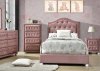 Reggie Kids Bedroom 4Pc Set 30820 in Pink Fabric w/Options