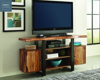 Knox TV Stand 700890 Natural/Black - Scott Living by Coaster [CRTV-700890 Knox]