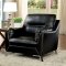 Nichola Sofa CM6008BK in Black Leatherette w/Options