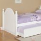 White Finish Twin Size Kids Bed w/Trundle