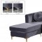 Eliana Sectional Sofa 660 in Grey Velvet Fabric by Meridian