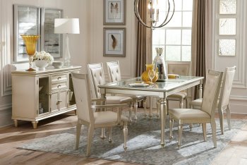 Celandine Dining Room Set 7Pc 1928 Silver & Pearl - Homelegance [HEDS-1928-78NG-Celandine]