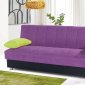 Leon Sofa Bed Convertible in Purple Microfiber by Rain