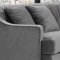 Jackson Sectional Sofa 673 in Grey Velvet Fabric by Meridian