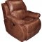 Brown Bonded Leather Contemporary Reclining Livng Room Sofa