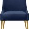 Owen Dining Chair 744 Set of 2 Navy Velvet Fabric by Meridian