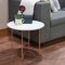 Canty Coffee Table 3PC Set 81860 in White w/Rose Gold Color Base