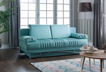 Fantasy Cotton Seafoam Green Sofa Bed by Istikbal [IKSB-Fantasy-Cotton Seafoam Gree]