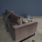 Cassius Vintage Sofa Bed in Dark Gray Velvet by Innovation