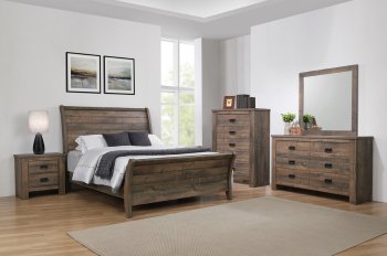 Frederick 5Pc Bedroom Set 222961 in Weathered Oak by Coaster [CRBS-222961-Frederick]