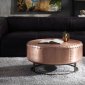 Raith Coffee Table 81220 in Rose Gold Aluminum by Acme