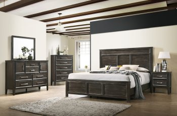 Andover Bedroom Set 5Pc B677B in Nutmeg by NCFurniture [SFNCBS-B677B-Andover White]