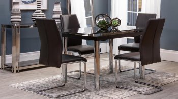 D30DT Dining 5Pc Set by Global w/Black Top & D41DC Chairs [GFDS-D30DT-D41DC]