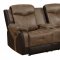 U2015 Motion Sofa in Brown Fabric & PVC by Global w/Options