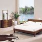 Manhattan Bedroom in Walnut Veneer w/Options by Whiteline