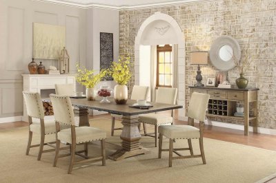 Veltry Dining Table 5328-96 Weathered by Homelegance w/Options