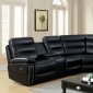 Cavan Motion Sectional CM6650BK in Black Leatherette