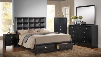 B2840 Bedroom in Black w/Optional Casegoods [EGBS-B2840]