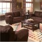 Chocolate Microfiber Contemporary Sofa & Loveseat Set