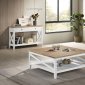 Hollis Coffee Table 3Pc Set 708098 in Brown & White by Coaster