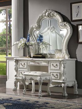 Dresden II Vanity Desk BD01678 in Bone White by Acme w/Options [AMVA-BD01678 Dresden II]