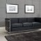 Charles Petite Leather Sofa in Black by Modway w/Options