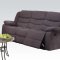 Jacinta Motion Sofa in Gray Velvet by Acme w/Options