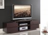 Wenge Finish Modern TV Stand w/Open Shelves