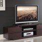 Wenge Finish Modern TV Stand w/Open Shelves