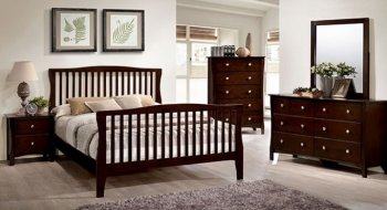 Riggins CM7070 5Pc Bedroom Set in Brown Cherry w/Options [FABS-CM7070-Riggins]