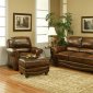 Amaretto Full Leather Cambria Classic Sofa w/Optional Items