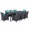 Convene Outdoor Patio Dining Set 9Pc EEI-2217 by Modway