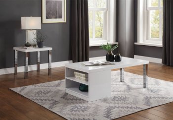 Harta Coffee Table 3Pc Set 82330 in White by Acme [AMCT-82330 Harta]