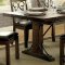 Paulina Dining Table CM3465T in Rustic Walnut w/Options