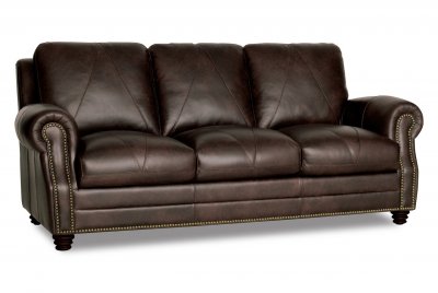 Solomon Sofa & Loveseat Set in Brown Full Italian Leather