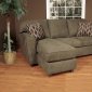 Brown Fabric Modern Couch & Loveseat Set w/Options