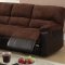 F6627 Reclining Sectional Sofa by Boss in Chocolate Microfiber