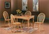 Terracotta & Natural Finish Modern 5Pc Dining Set w/Options