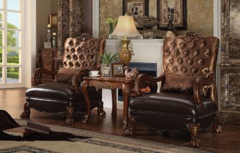 Dresden Accent Chair 52097 in Brown Fabric by Acme w/Options [AMAC-52097 Dresden]