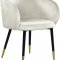 Louise Dining Chair 733 Set of 2 Cream Velvet Fabric by Meridian