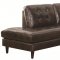 501225 Haskin Sectional Sofa Chocolate Leather Match by Coaster