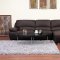 Euclid Sectional Sofa Brown Leather by Wholesale Interiors