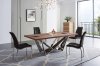 104 Dining Table by ESF w/Wooden Top & Optional 365 Brown Chairs