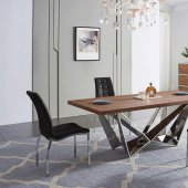 104 Dining Table by ESF w/Wooden Top & Optional 365 Brown Chairs