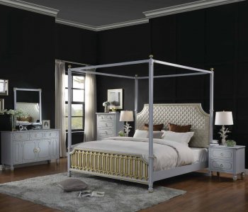 House Marchese Bedroom 28860 in Pearl Gray by Acme w/Options [AMBS-28860 House Marchese]