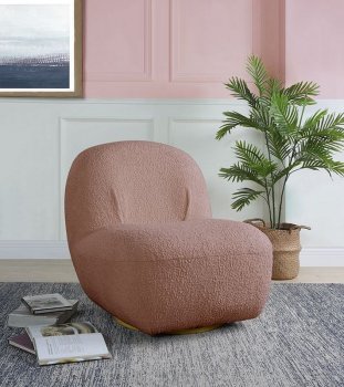 Yedaid Accent Chair AC00232 in Pink Teddy Sherpa by Acme [AMAC-AC00232 Yedaid]