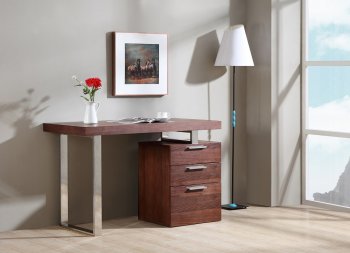 Paris Modern Office Desk in Walnut by J&M [JMOD-Paris]