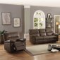 Nell Motion Sofa 8330 in Brown by Homelegance w/Options