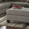 F6504 Sectional Sofa in Coffee Fabric by Boss w/ Ottoman